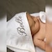 Personalised Hooded Towel - Embroidered - White, Grey, Pink, Blue Or Black - Baby Gift - Baby Shower, Newborn, Christening 
