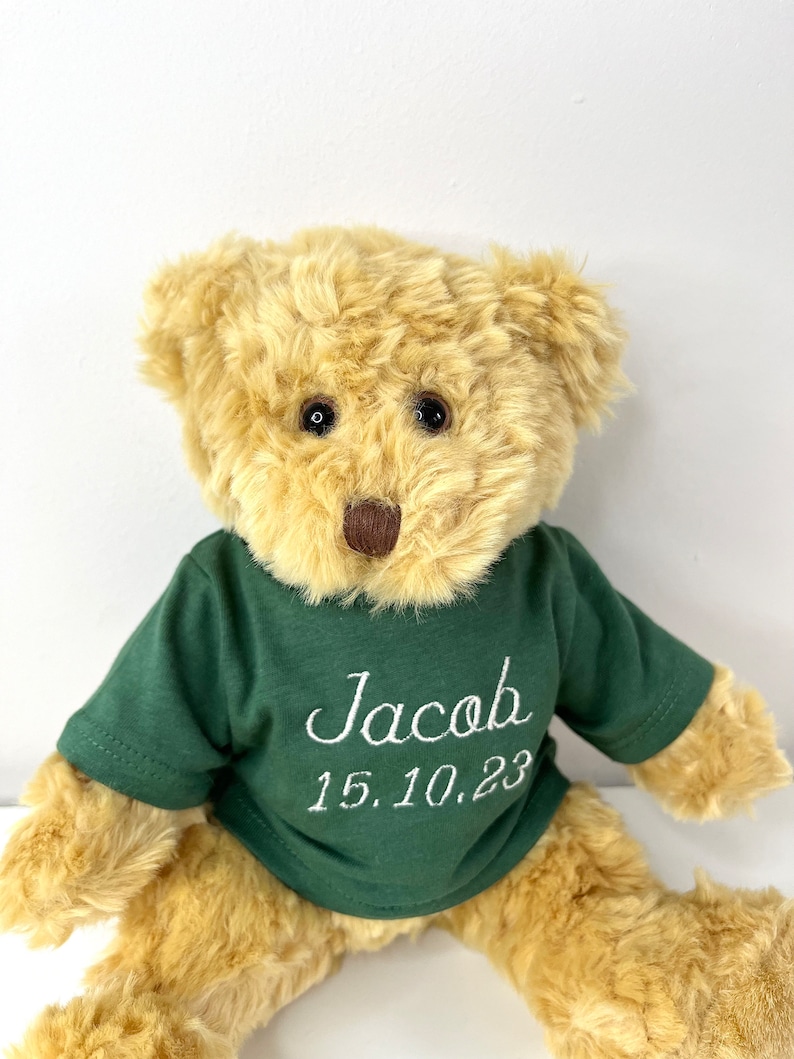 Personalised Teddy Bear With Embroidered T-shirt, Custom Colours ...