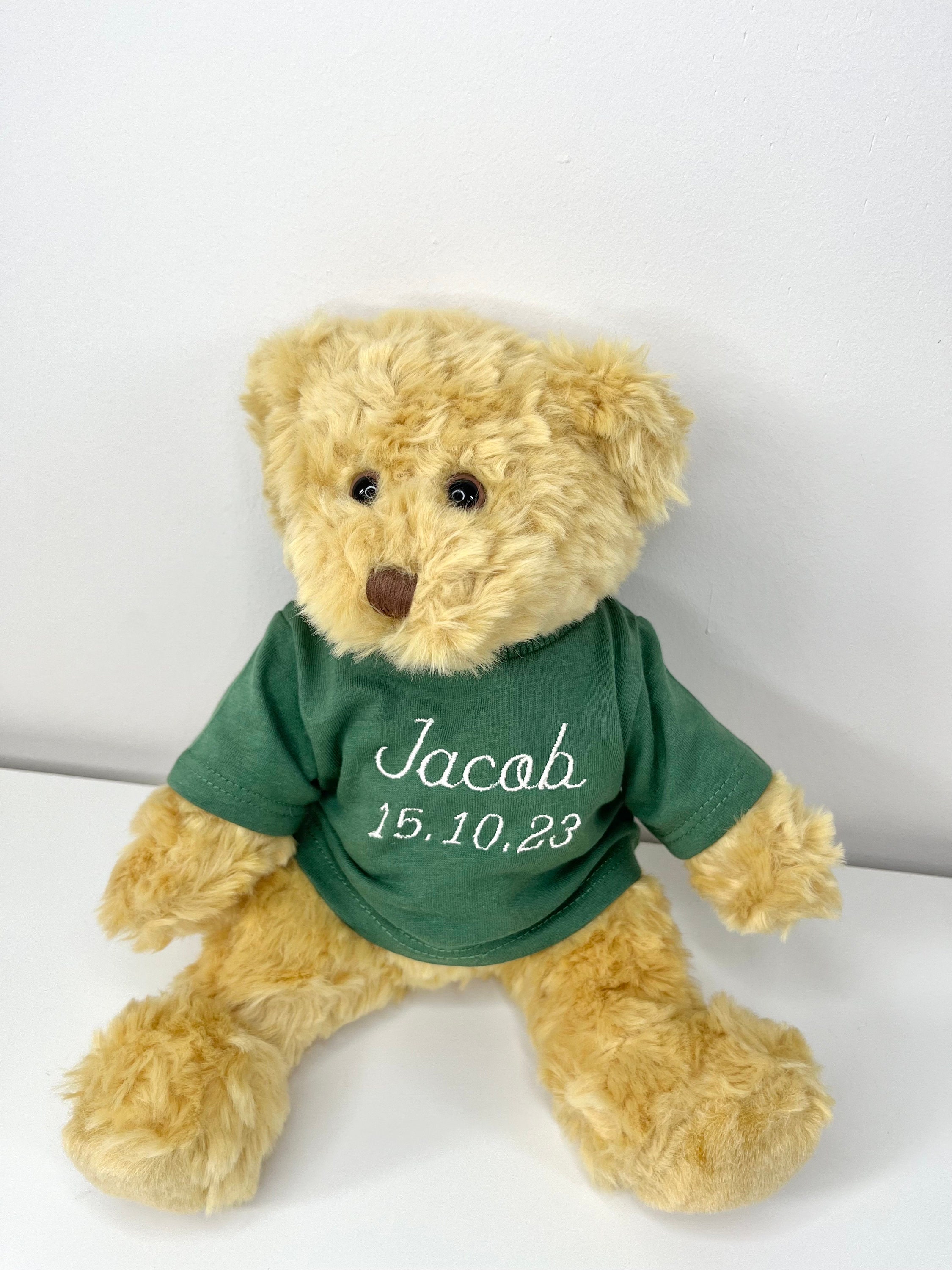 Personalised Teddy Bear With Embroidered T-shirt, Custom Colours ...