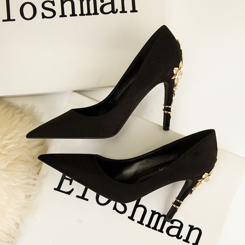 Silver Rhinestone Slingback Heels Sandals Stiletto Heels Prom Shoes|FSJshoes