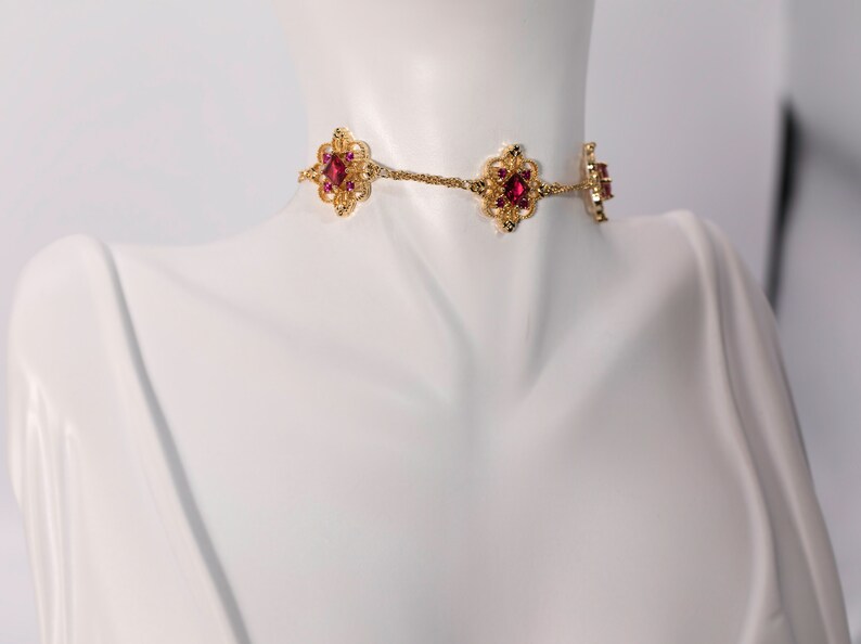 Gemstone Crystal Necklace Gift for Her, Choker Necklace NEW /& RARE 18k Gold Pink Tourmaline Necklace Personalized Birthstone Jewelry