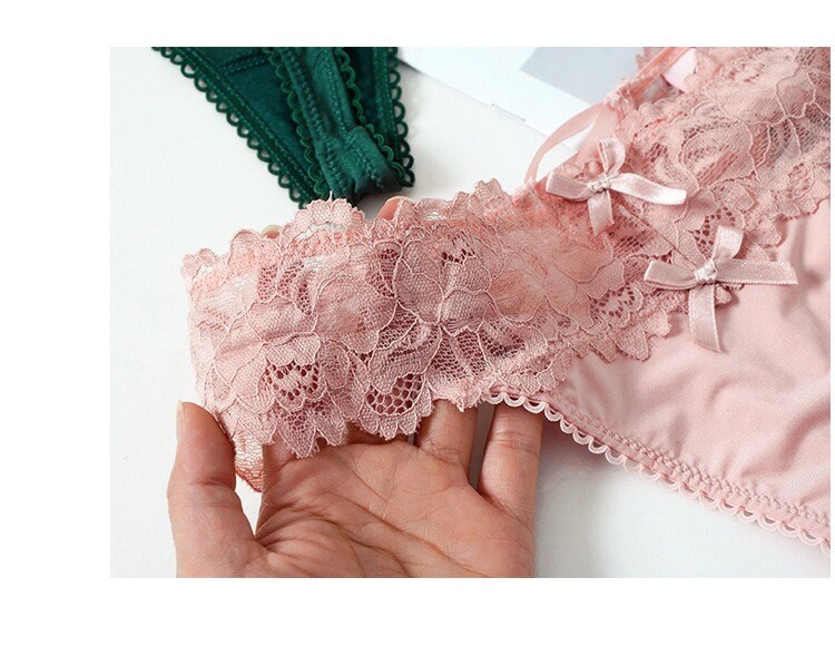 5 Set Of Sexy Silk Lace Panties Low Waist T Panty Thong Etsy