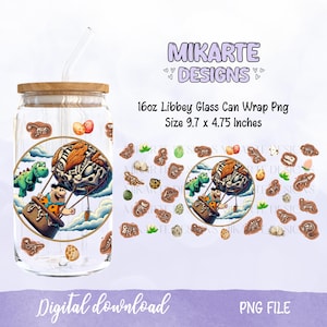 90s Cartoon 16oz Glass Can PNG, Glass Can Design, Sublimation Designs, UVDTF Design, Cartoon Libbey Png, Digital download