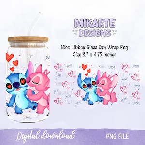 Blaues Alien 16oz Glasdose PNG, Glasdosendesign, Sublimationsdesigns, UVDTF Design, Cartoon Libbey Png, digitaler Download