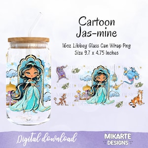 Księżniczka 16 Oz Libbey Szklana Puszka PNG, Projekt Szklanej Puszki, Projekty Sublimacji, Projekt UVDTF, Cartoon Libbey Png, Pobieranie Cyfrowe