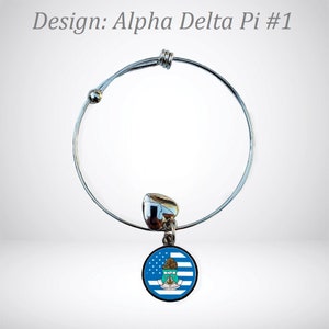 Alpha Delta Pi Round Adjustable Bracelet