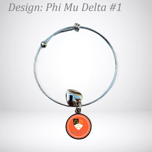 Phi Mu Delta Round Adjustable Bracelet