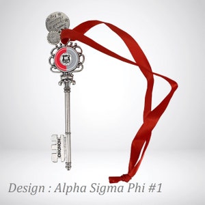 Alpha Sigma Phi Christmas Ornament Santa Magic Key
