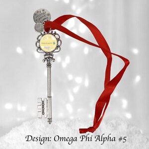 Omega Phi Alpha Christmas Ornament Santa Magic Key