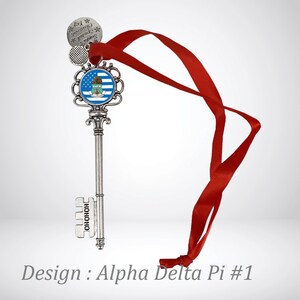 Alpha Delta Pi Christmas Ornament Santa Magic Key