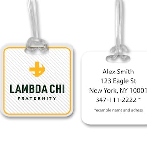 Lambda Chi Alpha Aluminum Bag Tag