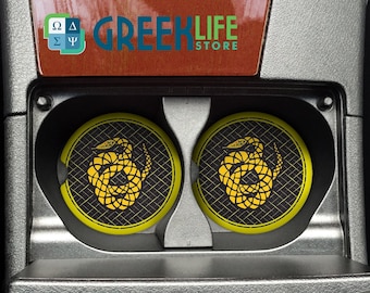 Sigma Nu Car Cup Holder Coasters Sandstone (Set of 2)