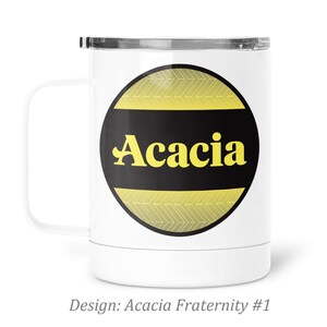 Acacia Fraternity Stainless Steel Travel Mug 13 OZ with lid