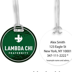Lambda Chi Alpha Round Bag Tag