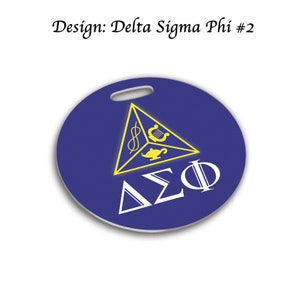Delta Sigma Phi Round Bag Tag