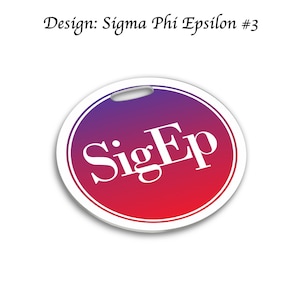 Sigma Phi Epsilon Round Bag Tag