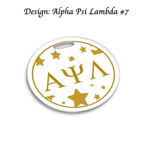 Alpha Psi Lambda Round Bag Tag