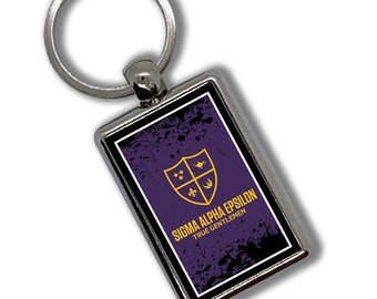 Sigma Alpha Epsilon Key Chain Metallic