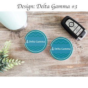 Delta Gamma Car Cup Holder Coasters Sandstone (Set of 2)