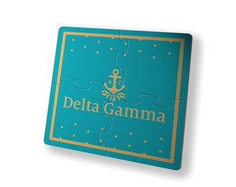 Delta Gamma Beverage Jigsaw Puzzle Coasters Square (Set of 4)