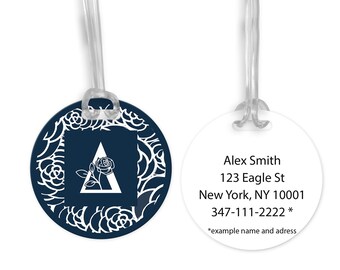 Etiqueta de bagagem redonda Delta Phi Lambda