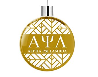Décoration ronde plate lambda alpha psi
