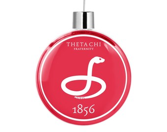 Okrągła płaska ozdoba Theta Chi