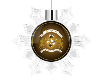 Alpha Psi Lambda Snowflake Round Ornament