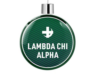 Décoration plate ronde lambda chi alpha