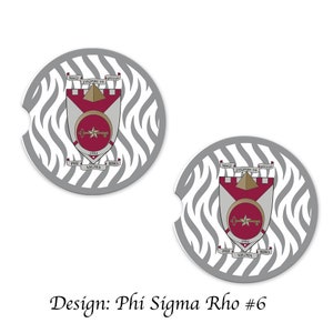 Phi Sigma Rho Car Cup Holder Coasters Sandstone (Set of 2)