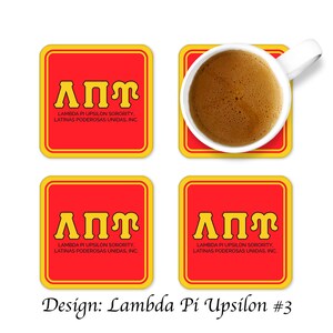Lambda Pi Usilon Getränkeuntersetzer Quadrat (4er Set)