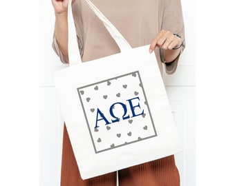 Sac fourre-tout en toile Alpha Omega Epsilon