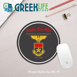 Alpha Eta Rho  Mousepad Round