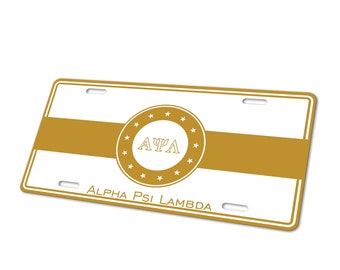 Alpha Psi Lambda Decorative Aluminum License Plate
