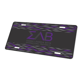 Sigma Lambda Beta Decorative Aluminum License Plate