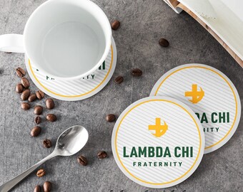 Sottobicchieri rotondi Lambda Chi Alpha (set di 4 sottobicchieri)