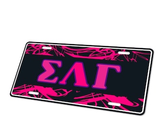 Sigma Lambda Gamma Decorative Aluminum License Plate