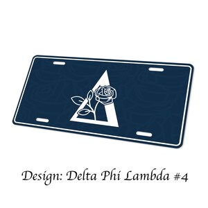 Delta Phi Lambda Decorative Aluminum License Plate