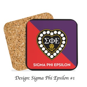 Sigma Phi Epsilon Beverage Coasters Square (Set of 4)