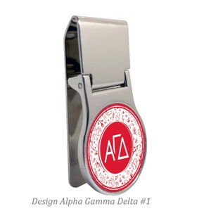 Alpha Gamma Delta Money Clip Round
