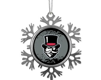 Austin Peay State University Snowflake Metal Ornament