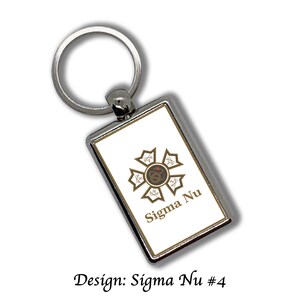Sigma Nu Key Chain Metallic
