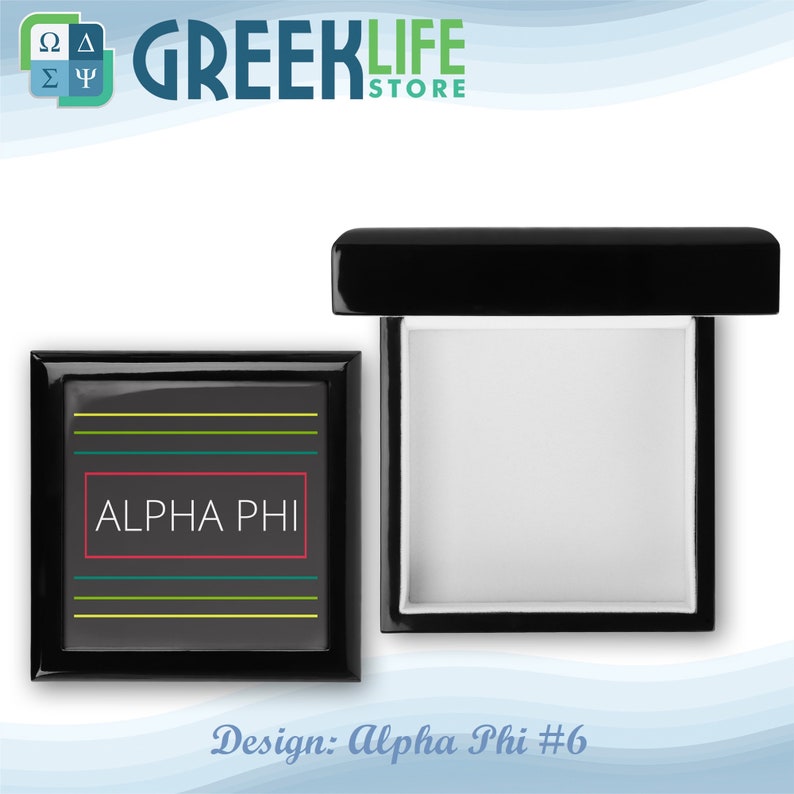 Alpha Phi Wooden Keepsake Box