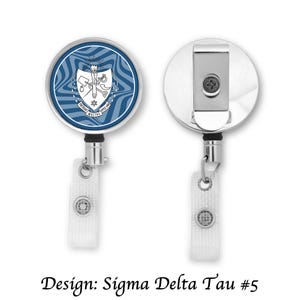 Sigma Delta Tau Retractable ID Badge Reel Holder