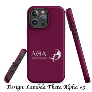 Lambda Theta Alpha Sorority iPhone Case, Official Licensed Greek Matte Protective Phone Cover, Gift for Brother