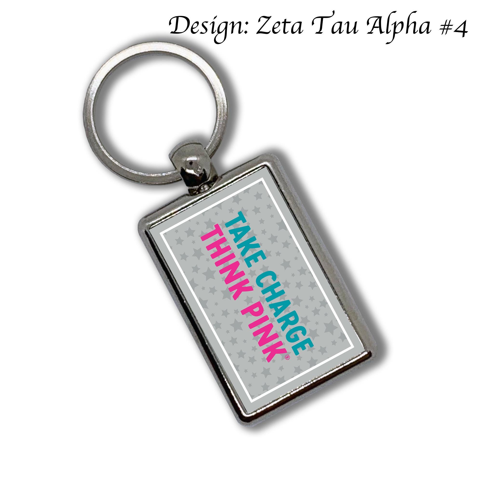 Zeta Tau Alpha Key Chain Metallic - Etsy