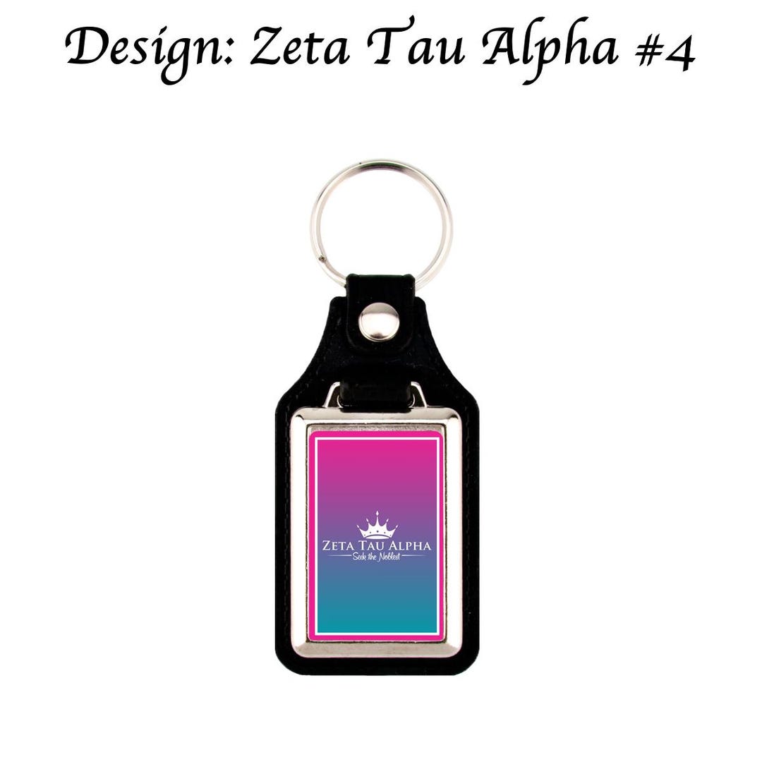 Zeta Tau Alpha Keychain Key Chain Keyring - Etsy