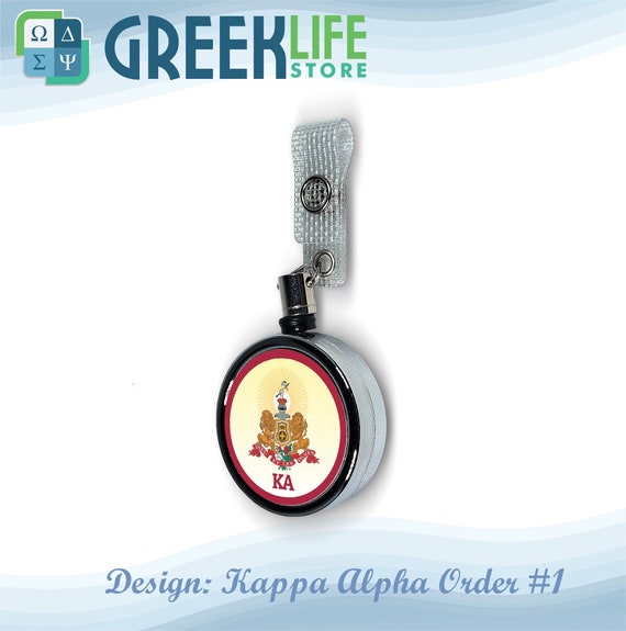 Kappa Alpha Order Retractable ID Badge Reel Holder 