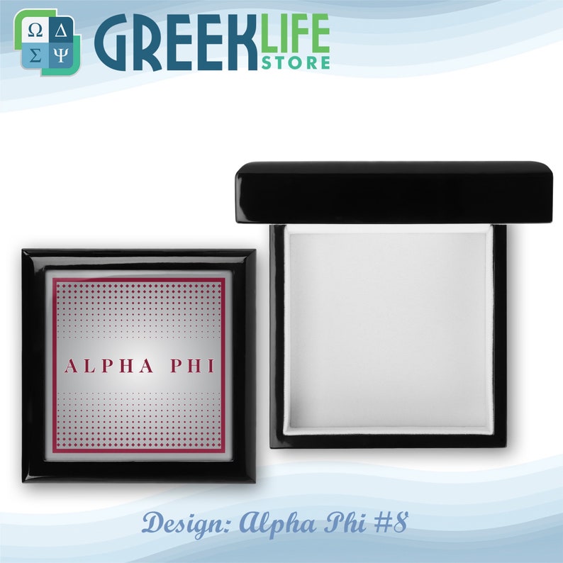 Alpha Phi Wooden Keepsake Box