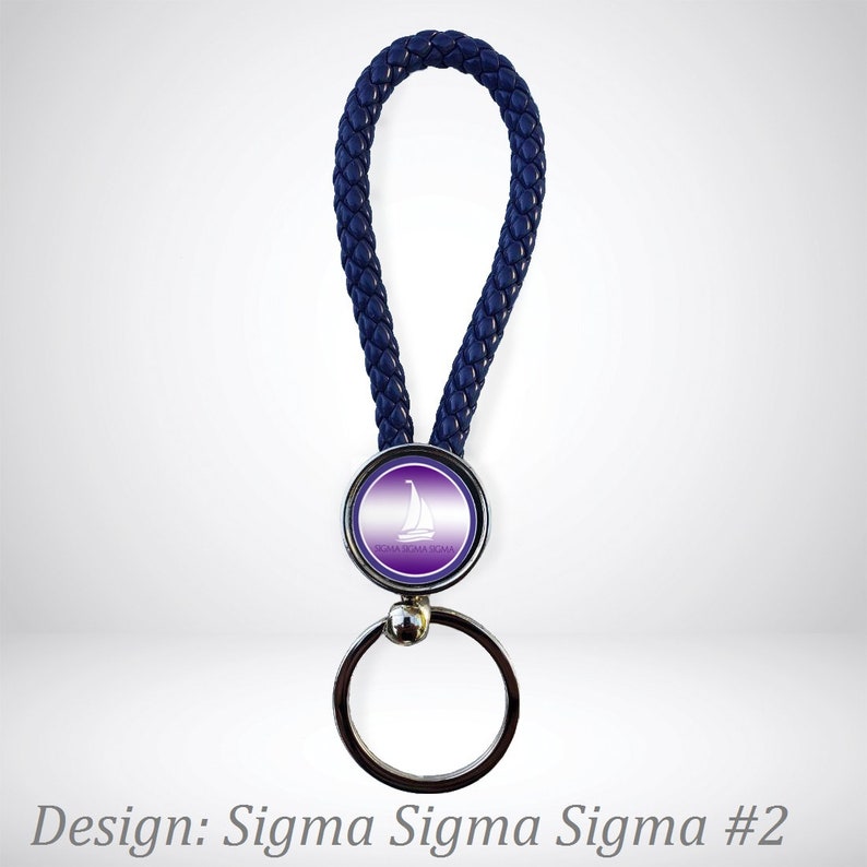 Sigma Sigma Sigma Key Chain Round